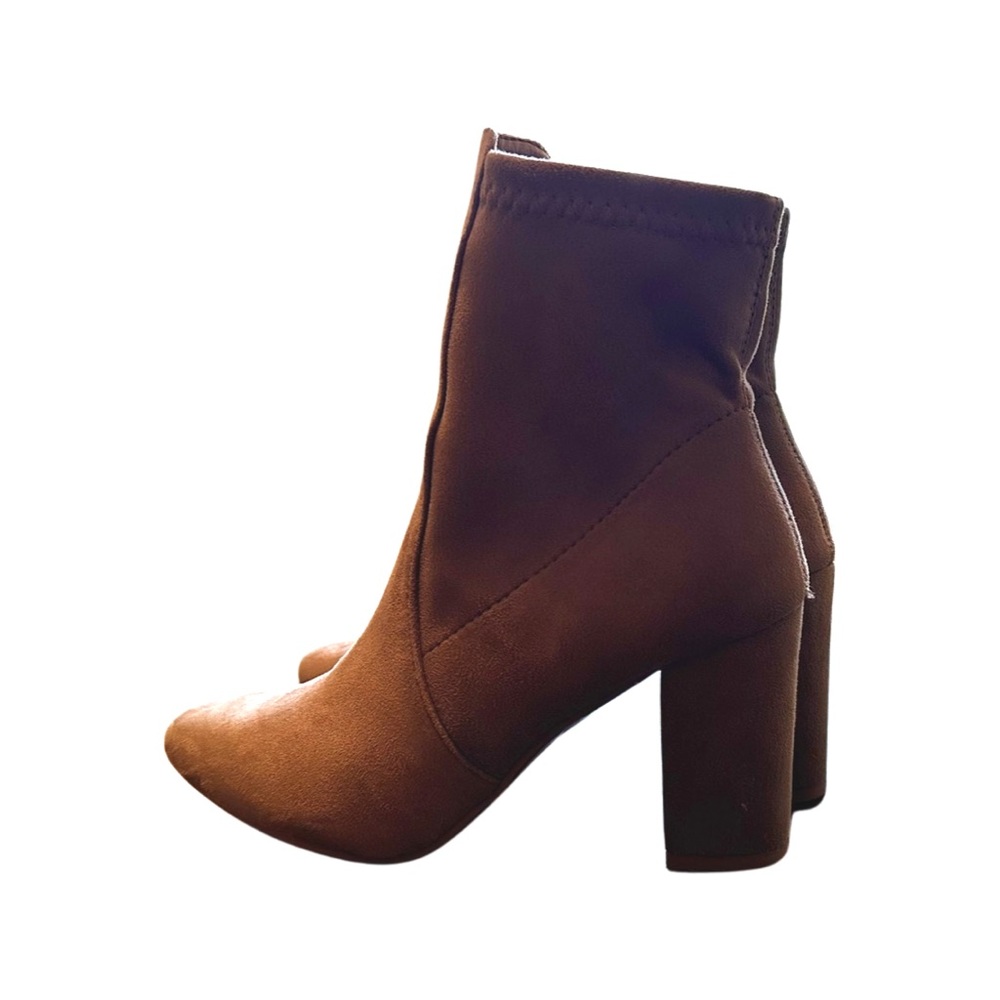 Tan Heel Booties